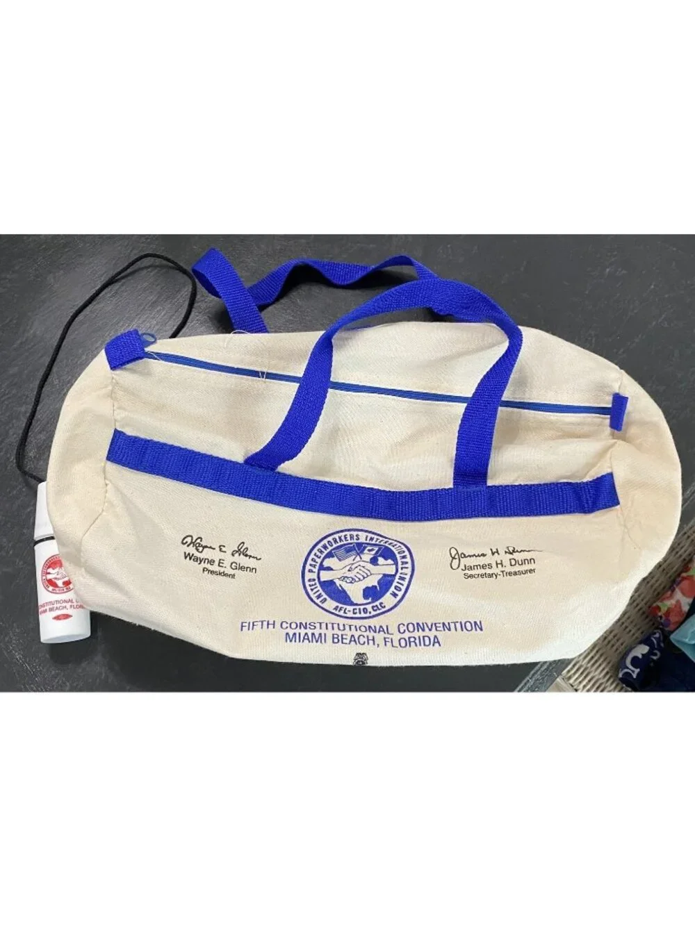 Vintage Duffel Bag United Paperworkers Union AFL CIO Convention